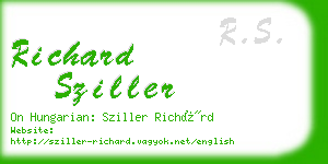 richard sziller business card